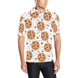 chocolate chip cookie pattern Men's All Over Print Polo Shirt