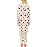 Ostrich Pattern Print Design 05 Women's All Over Print Pajama Set