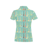 Giraffe Pattern Print Design 01 Women's All Over Print Polo Shirt