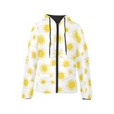 Sun pattern Women's Padded Hooded Jacket