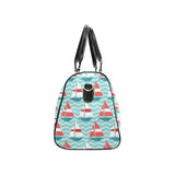 Red White sailboat wave background Travel Bag