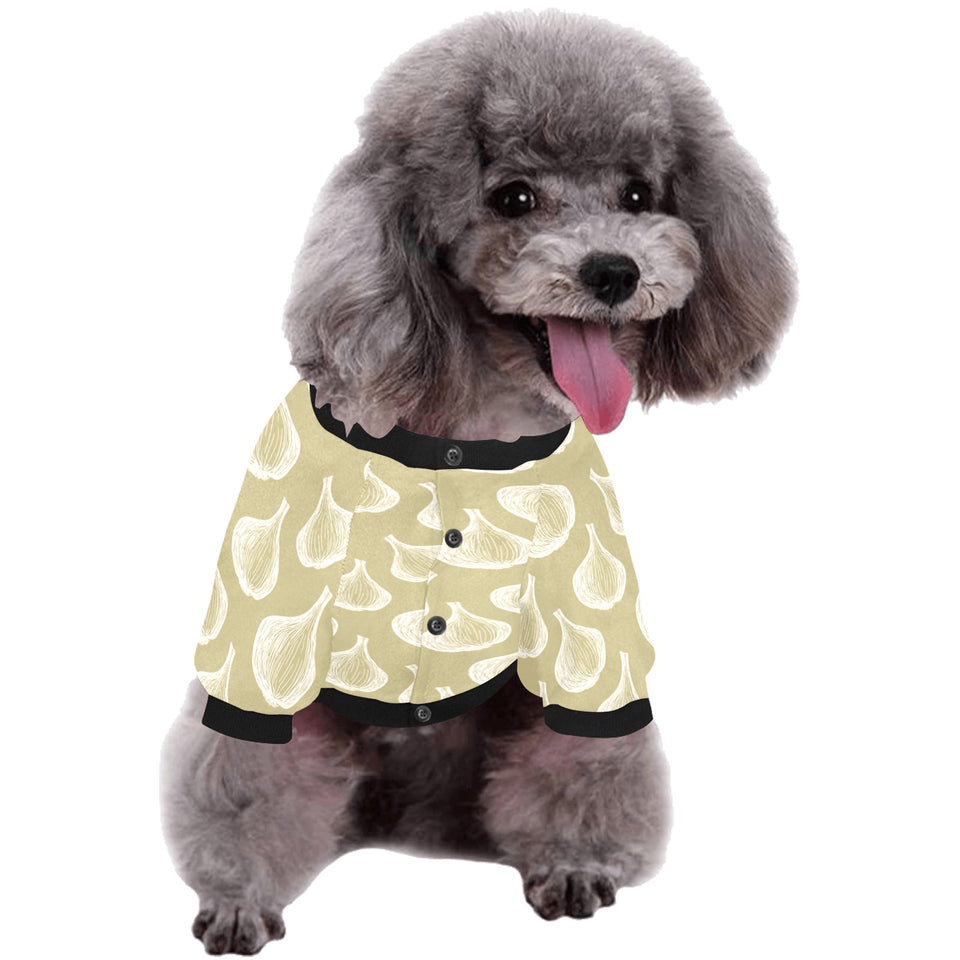 Garlic design pattern All Over Print Pet Dog Round Neck Fuzzy Shirt