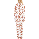 Sausage Pattern Print Design 04 Women's Long Pajama Set
