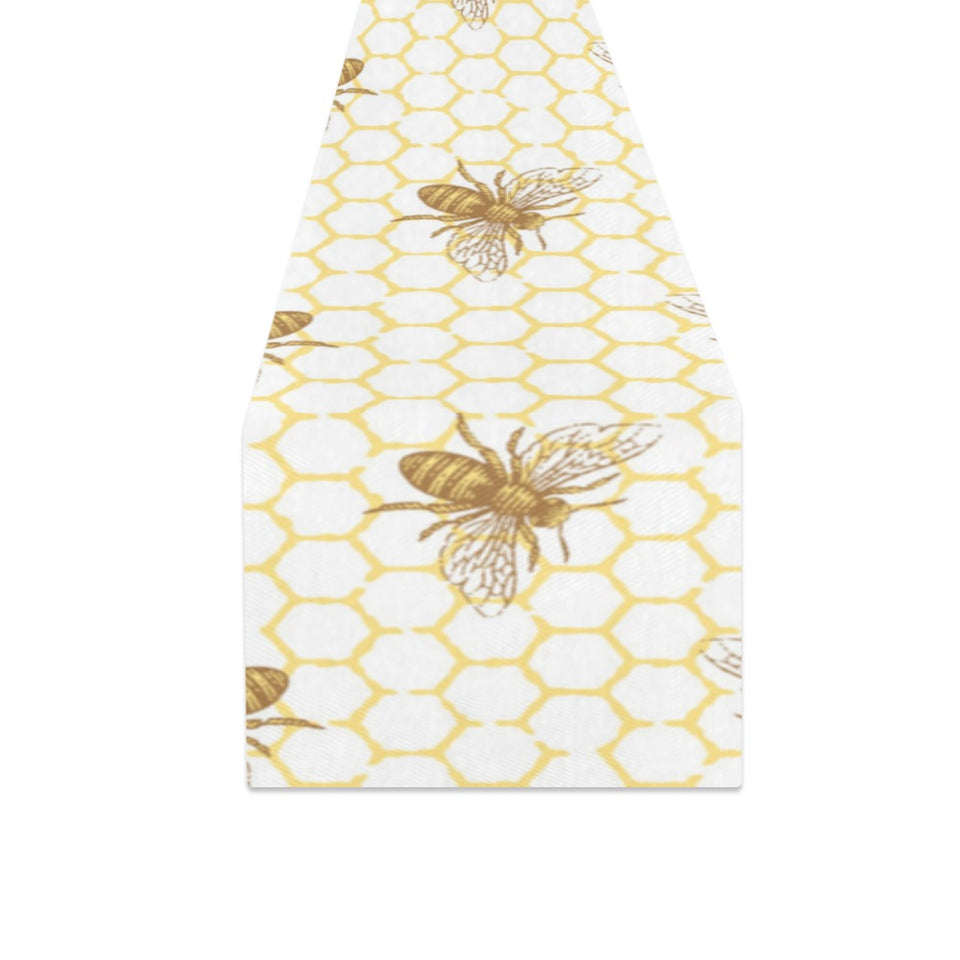 Bee honeycomb seamless design pattern Table Runner