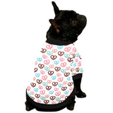 Pretzels Pattern Print Design 04 All Over Print Pet Dog Round Neck Fuzzy Shirt