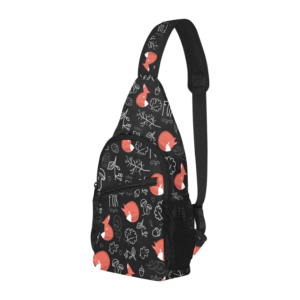 fox sleeping fox pattern All Over Print Chest Bag
