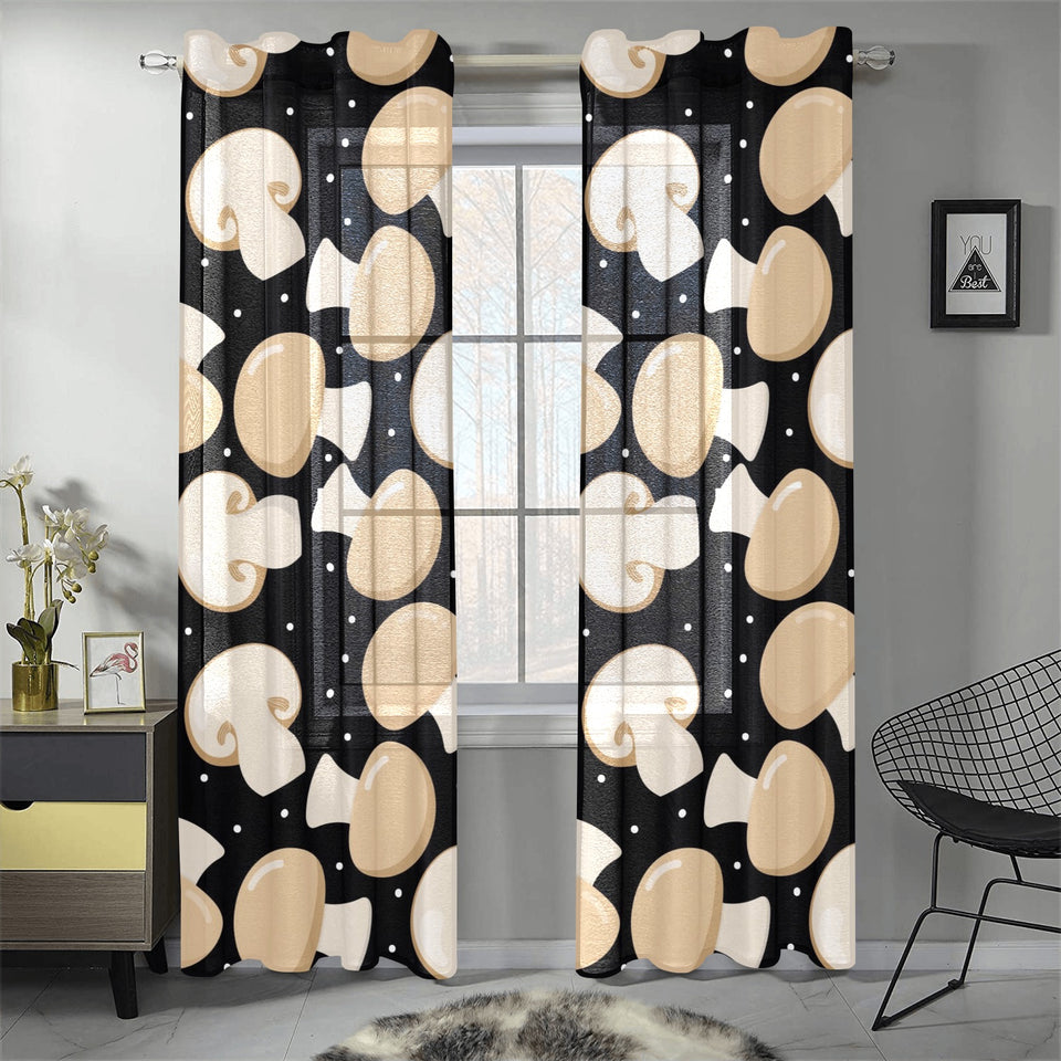 Champignon mushroom pattern Gauze Curtain