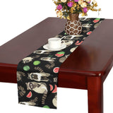 Raccoon watermelon pattern Table Runner