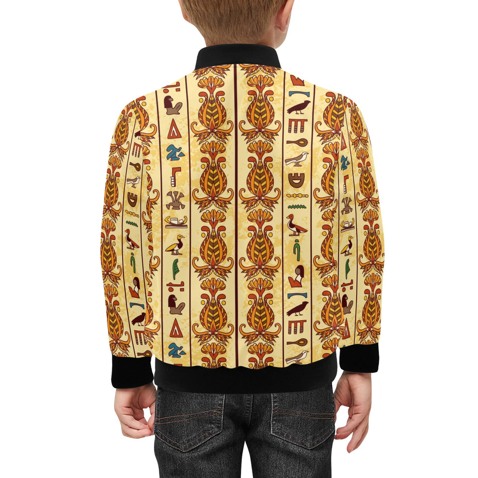 Egypt Hieroglyphics Pattern Print Design 04 Kids' Boys' Girls' Bomber Jacket