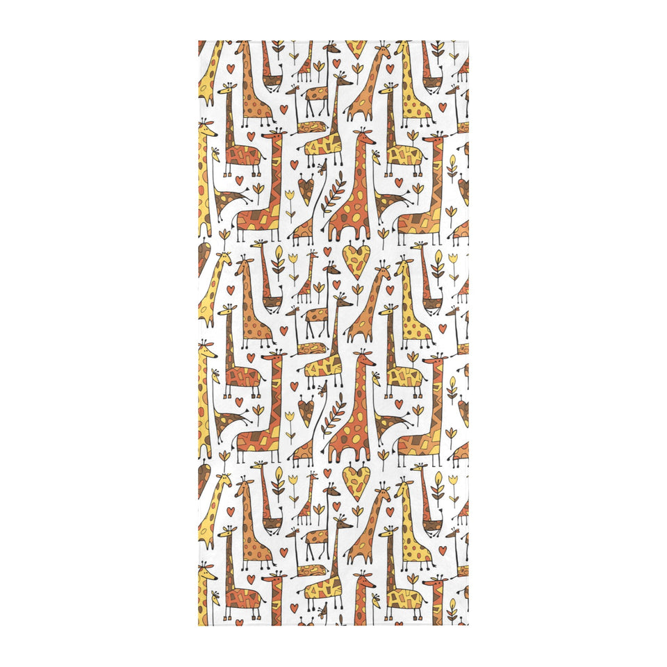 Giraffe Pattern Print Design 04 Beach Towel