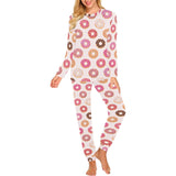Colorful donut pattern Women's All Over Print Pajama Set