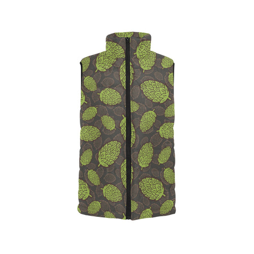 Hop pattern black background Men's Padded Vest