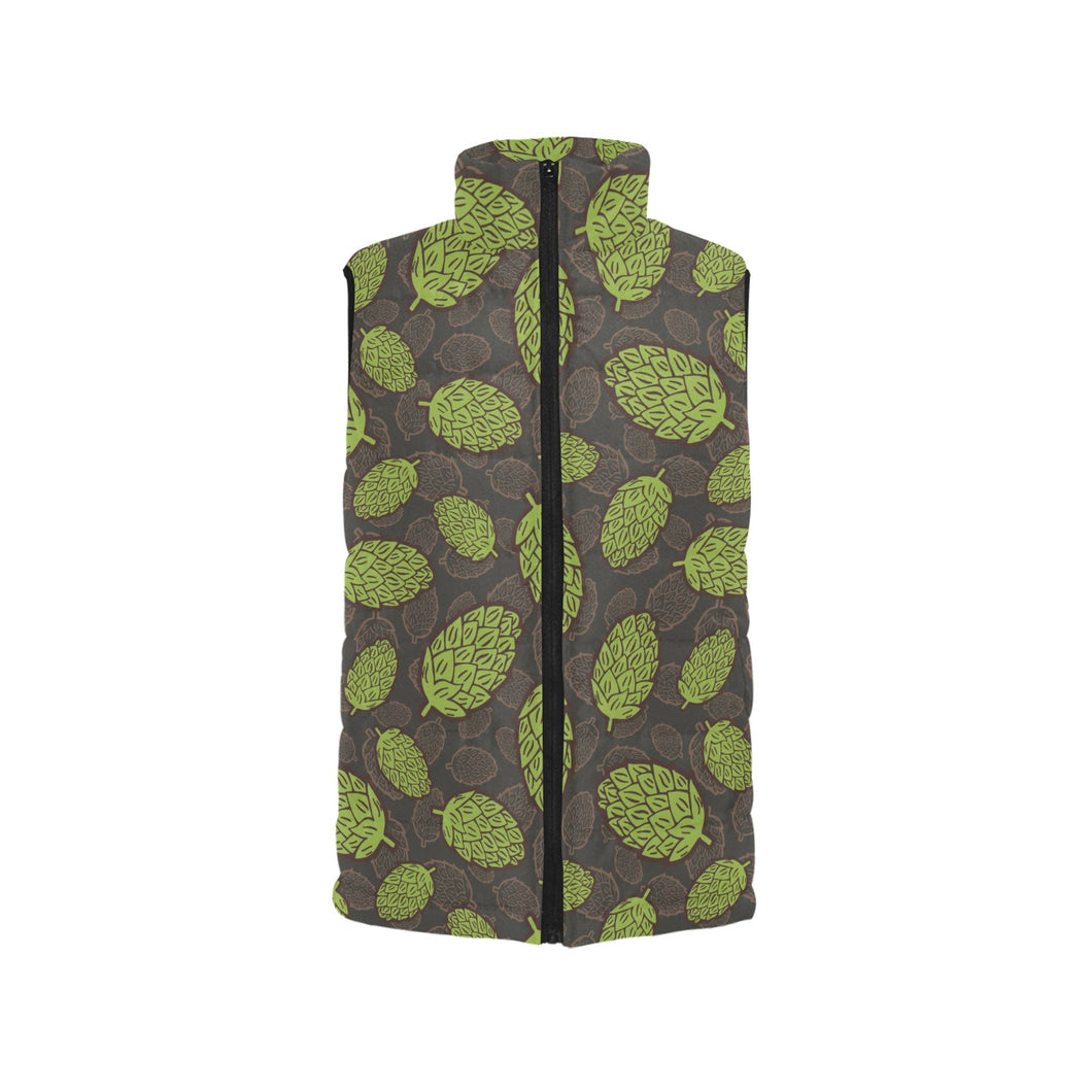 Hop pattern black background Men's Padded Vest