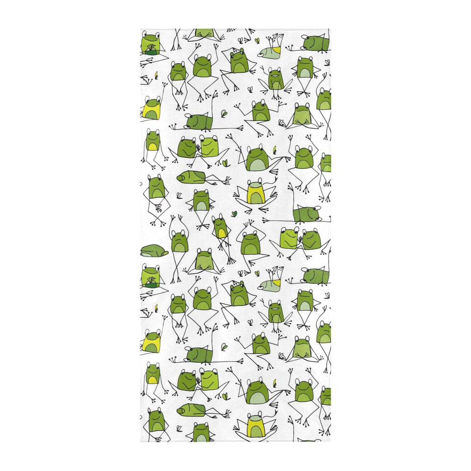 Sketch funny frog pattern Beach Towel