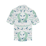 Crocodile diver pattern Men's All Over Print Hawaiian Shirt