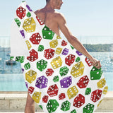 Dice Pattern Print Design 03 Beach Towel