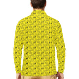 Duck Pattern Print Design 02 Men's Long Sleeve Polo Shirt