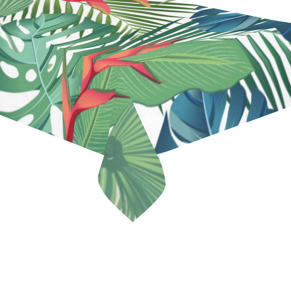 heliconia palm and monstera leaves pattern Tablecloth
