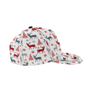 Deer tree snowflakes chrismas pattern All Over Print Snapback Cap