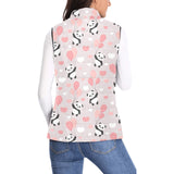 Cute panda ballon heart pattern Women's Padded Vest