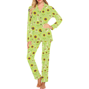 Snail Pattern Print Design 01 Women's Long Pajama Set