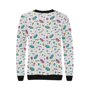 Candy design pattern Women's Crew Neck Sweatshirt