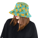 Banana Palm Leaves pattern background Unisex Bucket Hat