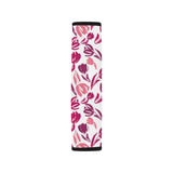 pink sketch tulip pattern Car Seat Belt Cover
