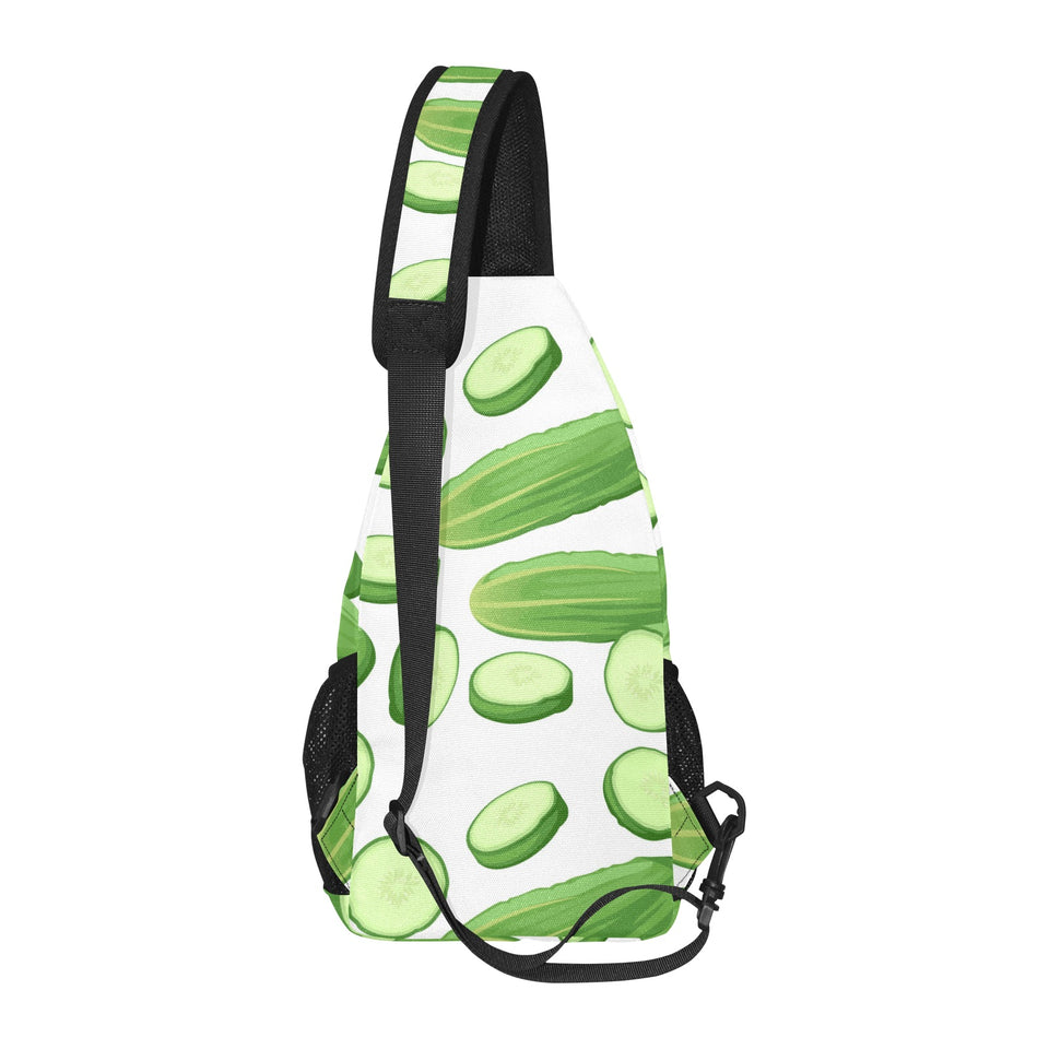 cucumber whole slices pattern All Over Print Chest Bag