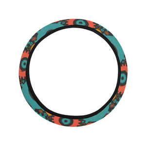 Gear Pattern Print Design 01 Car Steering Wheel Cover
