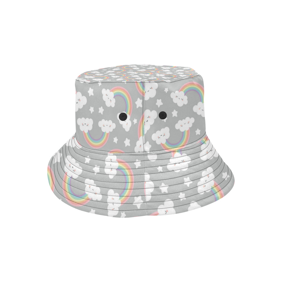 Cute rainbow clound star pattern Unisex Bucket Hat