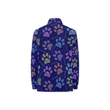 Dog Paws Pattern Print Design 02 Women's Long Sleeve Polo Shirt