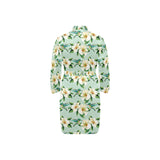 Hummingbird Pattern Print Design 01 Men's Long Sleeve Belted Night Robe