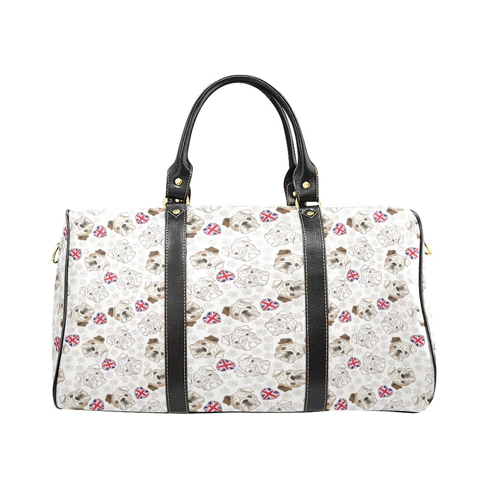 English Bulldog Pattern Print Design 01 Travel Bag