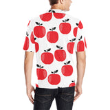 red apples white background Men's All Over Print Polo Shirt