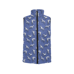 Seagull Pattern Print Design 03 Men's Padded Vest