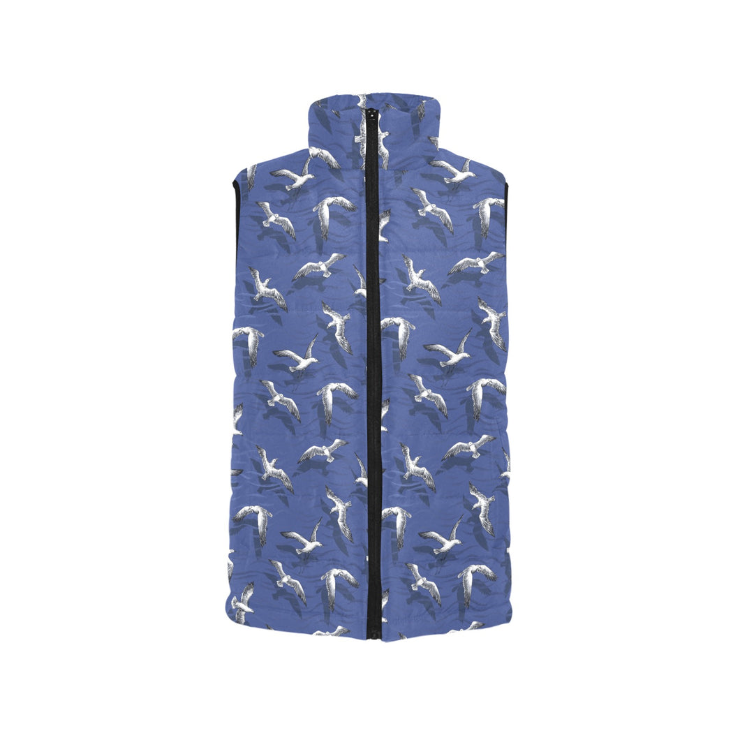 Seagull Pattern Print Design 03 Men's Padded Vest