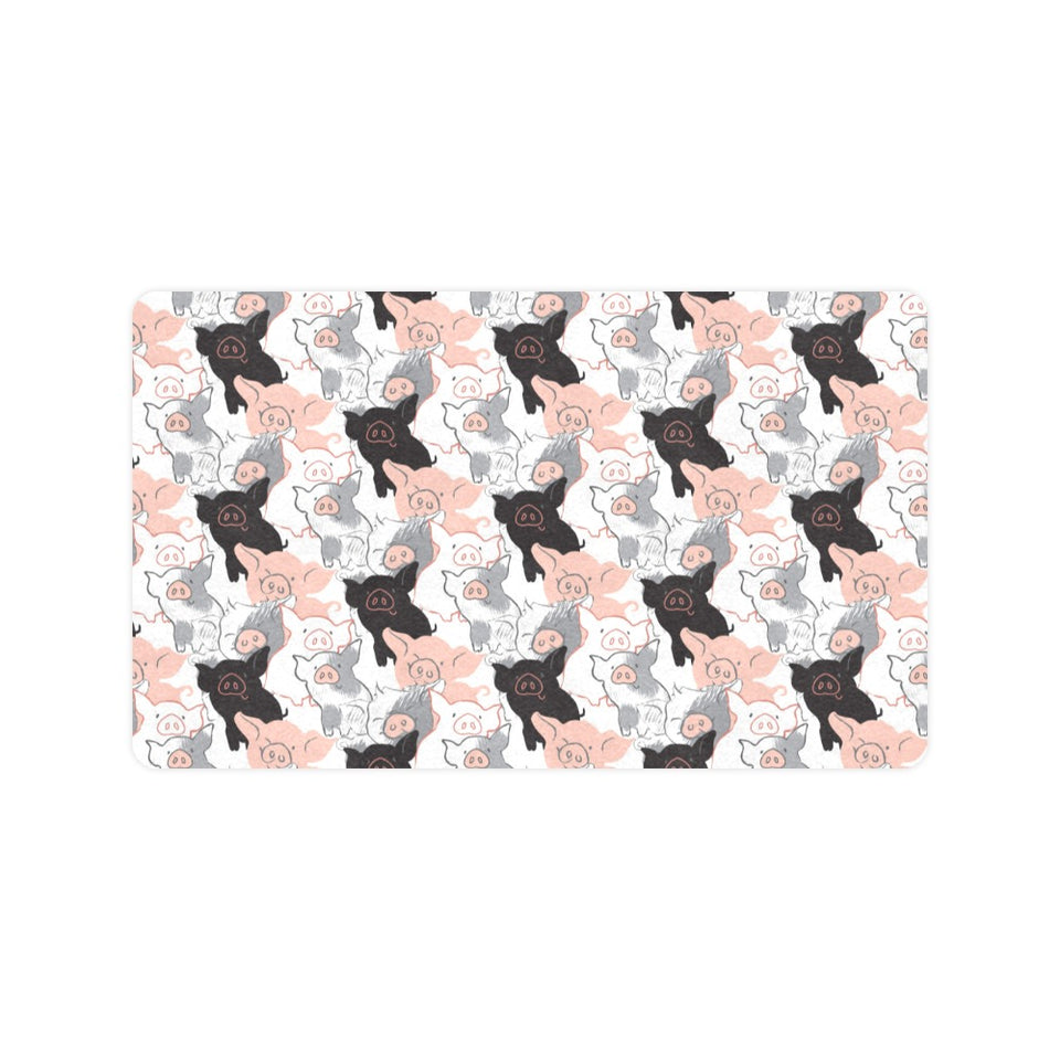 Pig Pattern Print Design 05 Doormat