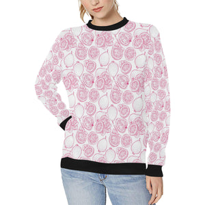 Sketch guava pattern Women's Crew Neck Sweatshirt