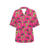 Alien Pattern Print Design 03 Women's All Over Print Hawaiian Shirt