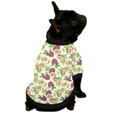Paassion fruit pattern All Over Print Pet Dog Round Neck Fuzzy Shirt
