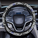 Skate Board Pattern Print Design 03 Car Steering Wheel Cover