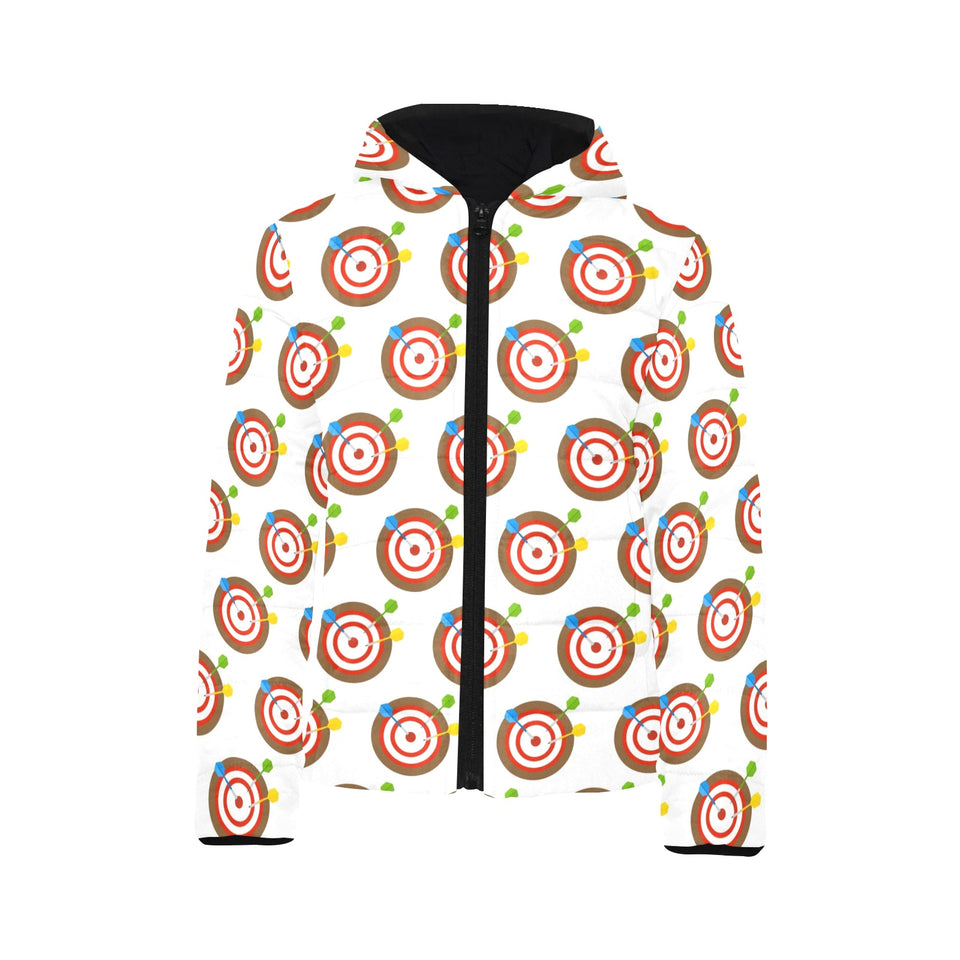 Darts Pattern Print Design 04 Kids' Boys' Girls' Padded Hooded Jacket
