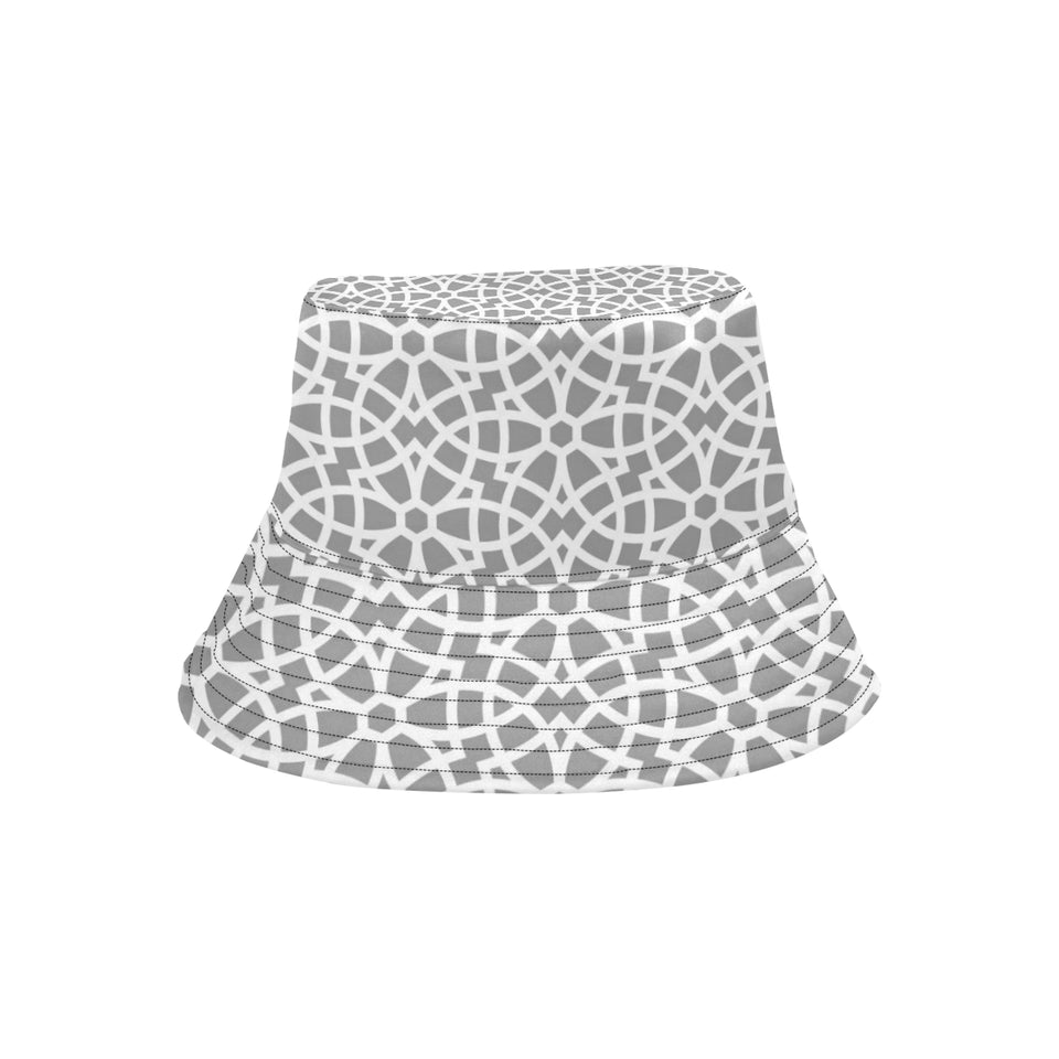 arabic gray pattern Unisex Bucket Hat