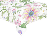 Beautiful pink lotus waterlily leaves pattern Tablecloth