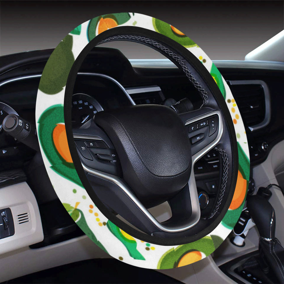 Avocado design pattern Car Steering Wheel Cover