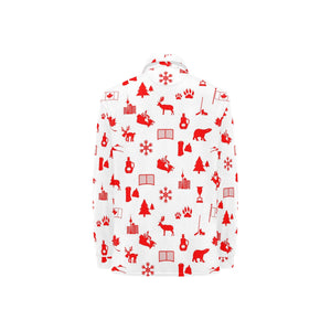 Canada Pattern Print Design 04 Women's Long Sleeve Polo Shirt