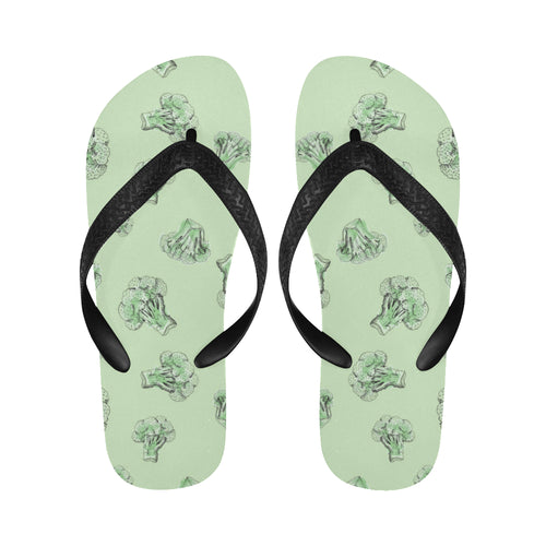 broccoli sketch pattern Unisex Flip Flops