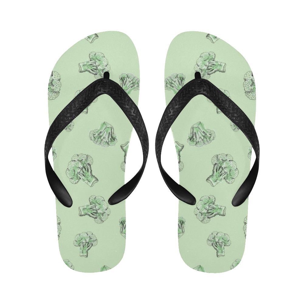 broccoli sketch pattern Unisex Flip Flops
