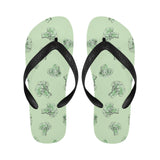 broccoli sketch pattern Unisex Flip Flops